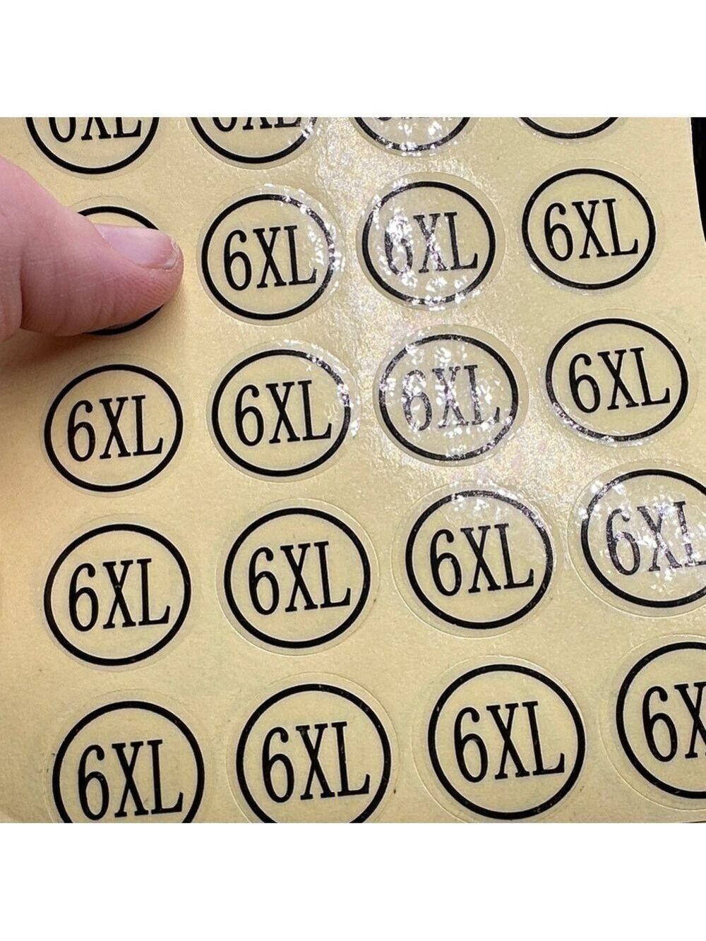 1200 to 1400 stickers less than perfect Yellow Size Label Stickers - Picture 3 of 12